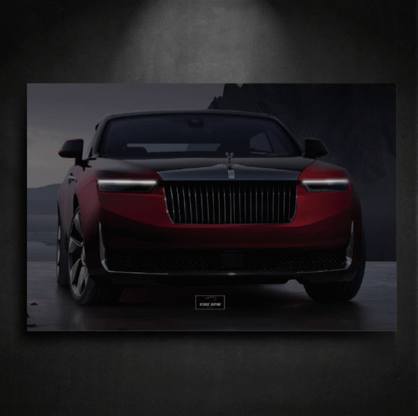 Tableau NEON Rolls Royce La Rose Noire