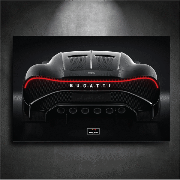 Tableau NÉON Bugatti La Voiture Noir