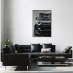 Tableau NÉON Land Rover Defender Black Edition