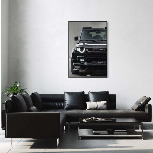 Tableau NÉON Land Rover Defender Black Edition