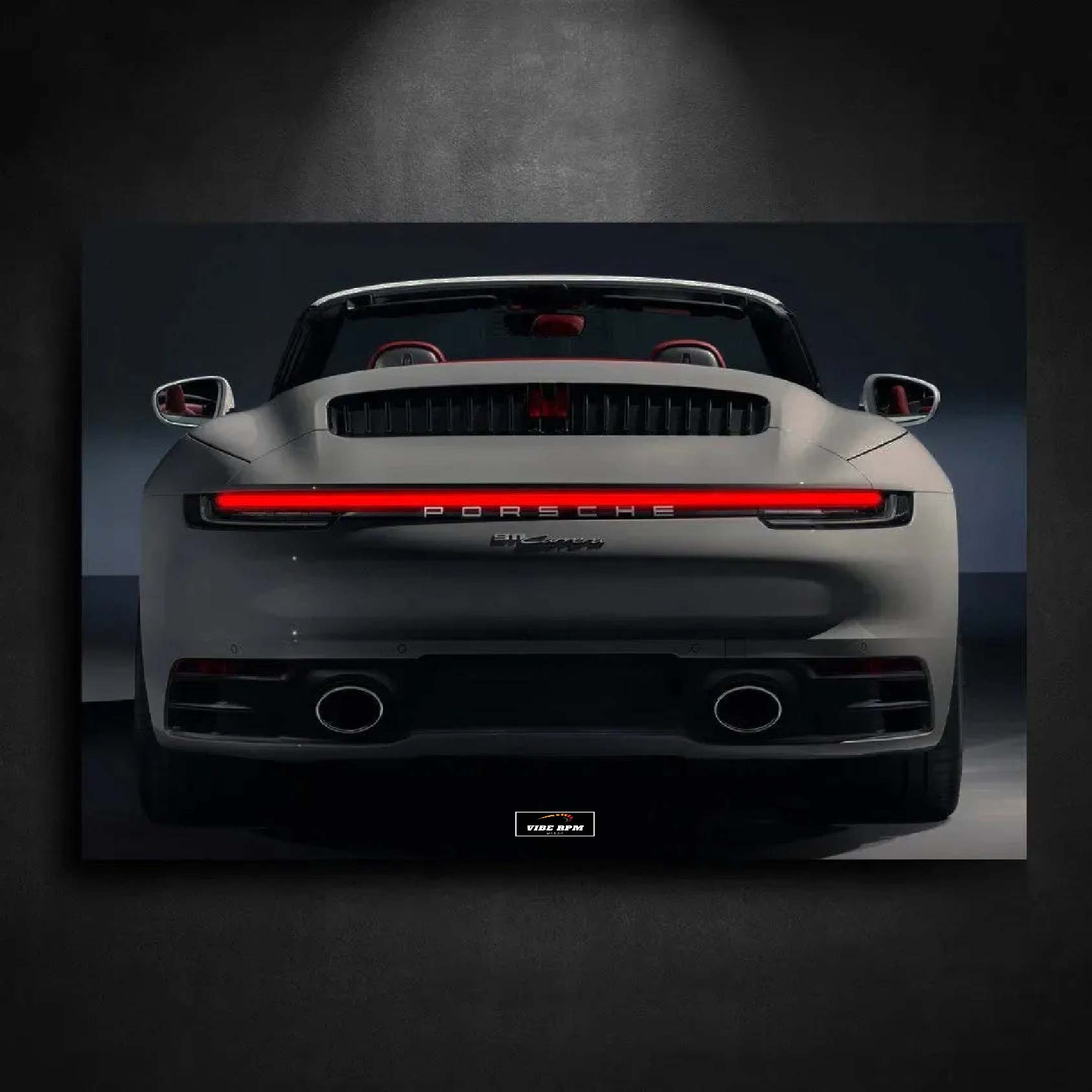 Tableau NEON Porsche 911 Carrera S Cabriolet viberpm