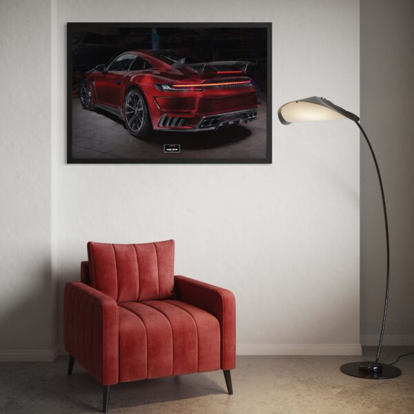 Tableau NÉON Porsche 992 Stinger GTR Limited Edition 213 ( Red Carbon )