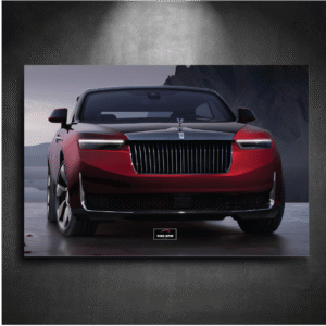 Tableau NEON Rolls Royce La Rose Noire