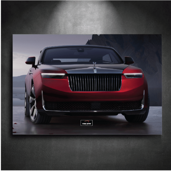 Tableau NEON Rolls Royce La Rose Noire