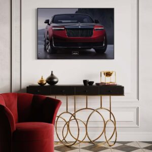 Tableau NÉON Rolls Royce La Rose Noire