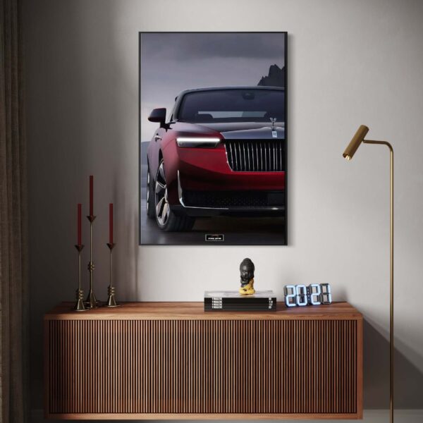 Tableau NÉON Rolls Royce La Rose Noire